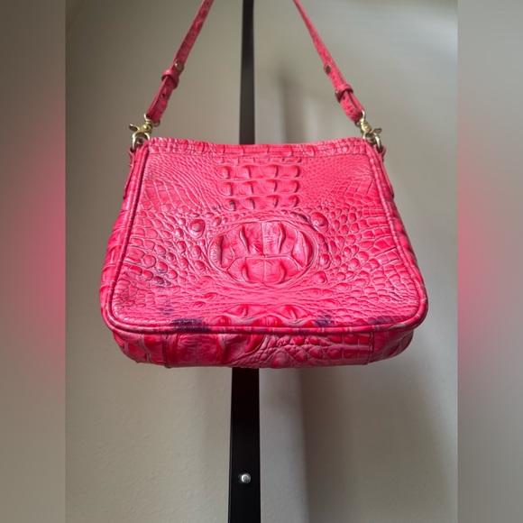Brahmin Melbourne Cleo crossbody hot bright pink - Picture 12 of 16